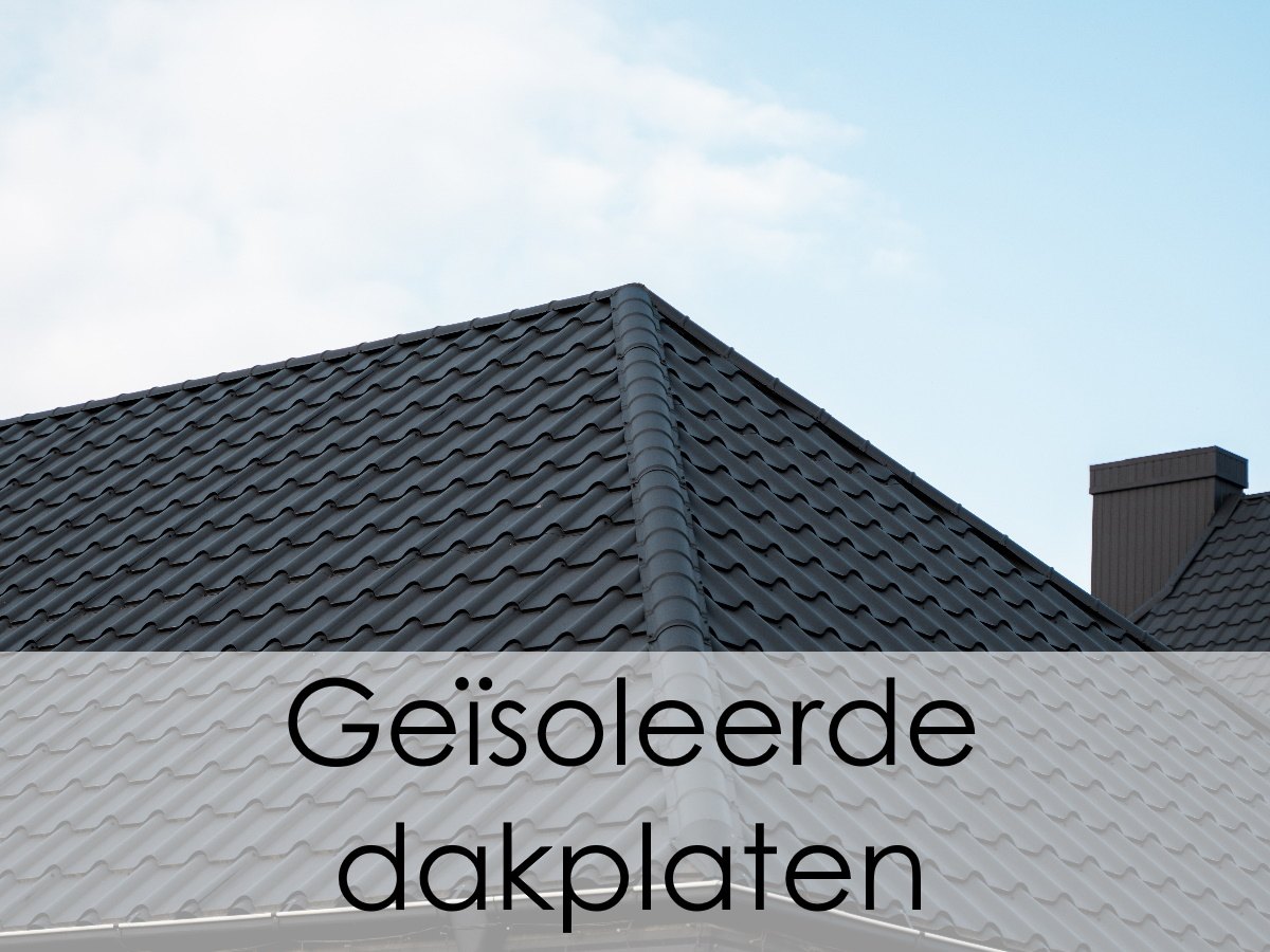 Dak met zwarte geïsoleerde dakplaten