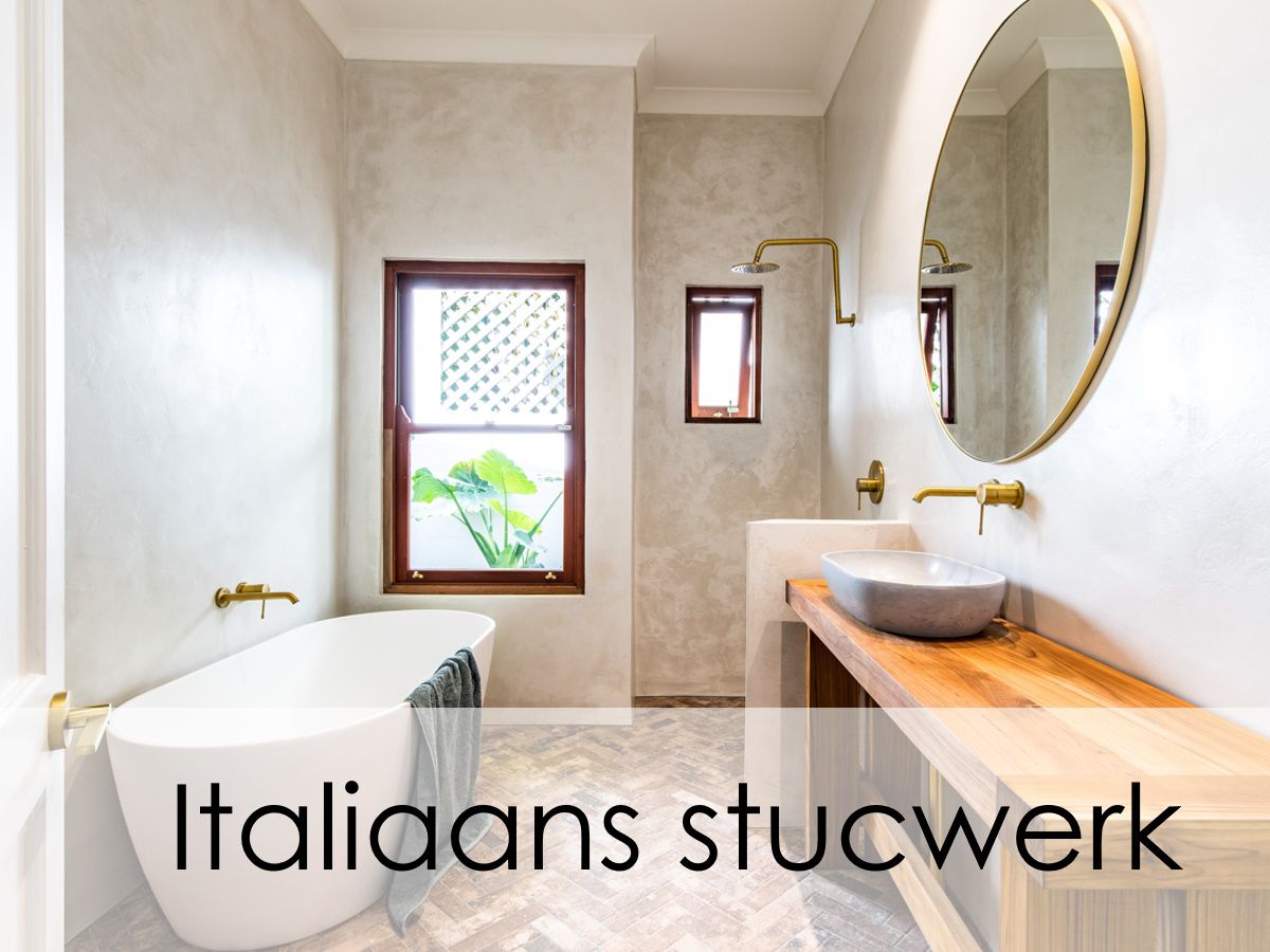 Badkamer met Italiaans stucwerk