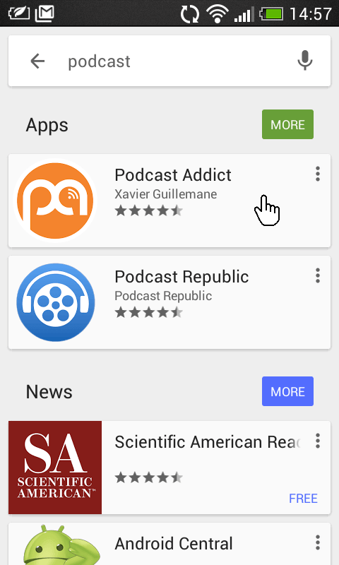 Podcast Android - Stap 1